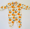 Organic Cotton Baby Sleepsuit in Cream "Clementine"