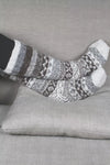 Classic Fair isle Long Socks in Grey