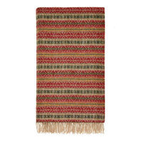 Ayr Red & Olive Pure New Wool Throw