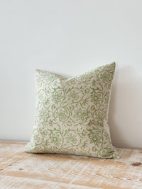 Ivy Sage Green Print Cushion Cover