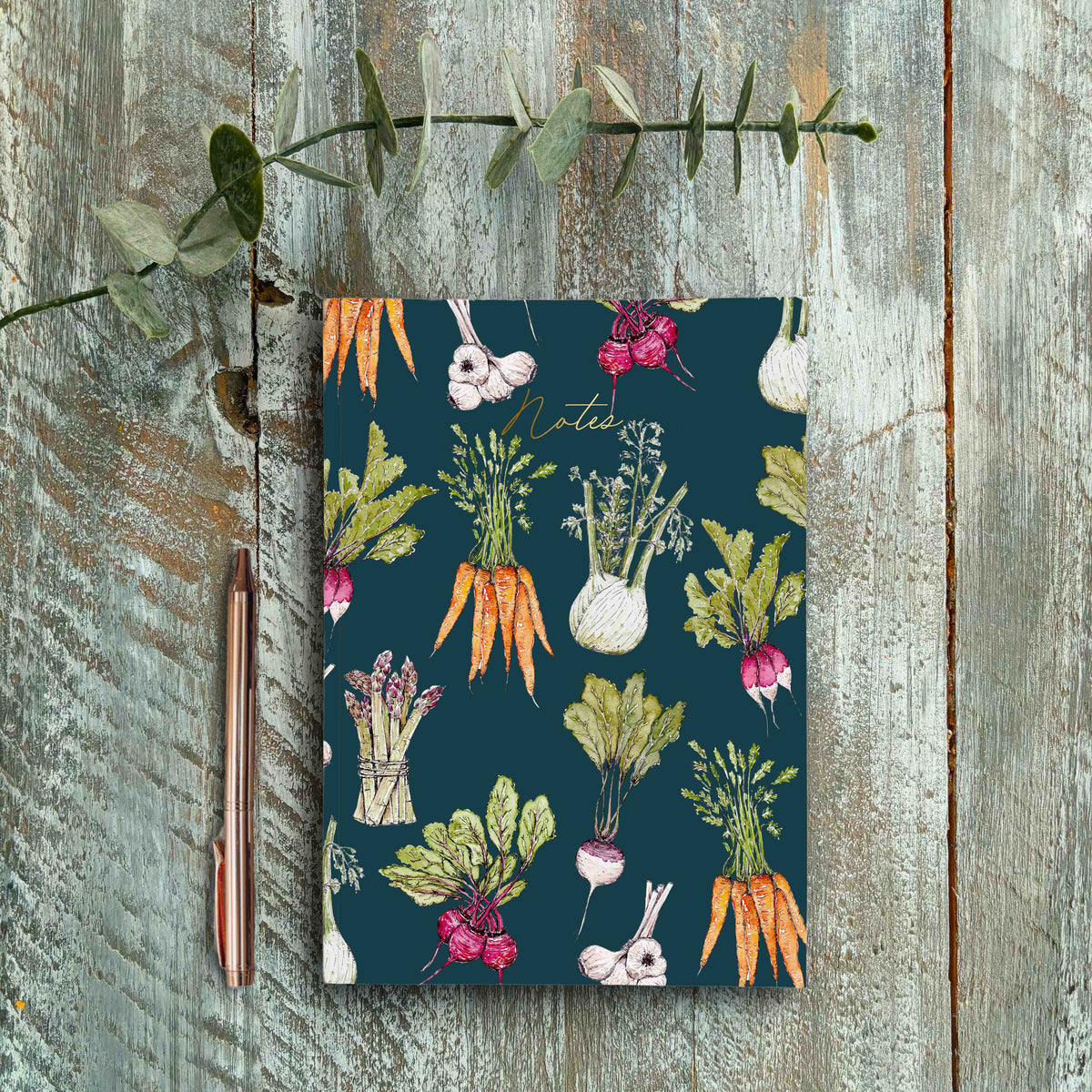 The Kitchen Garden (Noir) A5 Chunky Notebook
