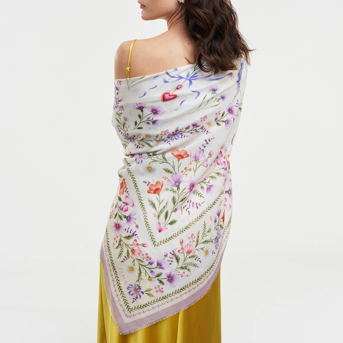Forget Me Knot Cream Narrative Square Scarf