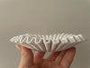 Ruffle Decor Candle Holder in White