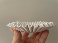 Ruffle Decor Candle Holder in White