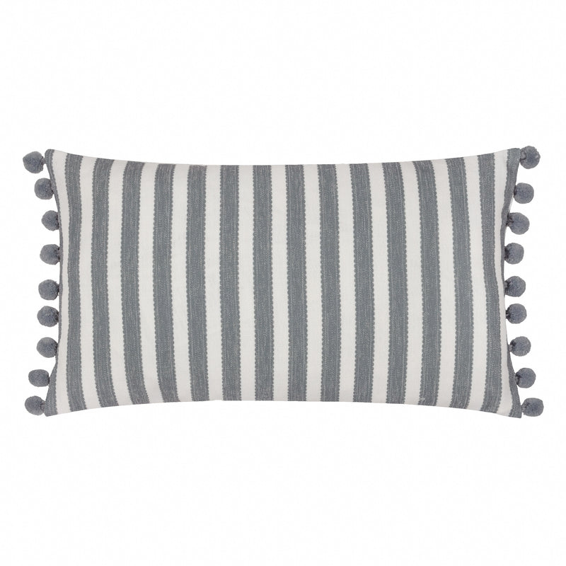 Sessile Leaf Printed Cushion Cover in Delph Blue