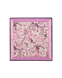 Deco Blooms Candy Stripe Square Scarf