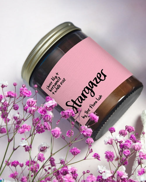 Stargazer Candle ~ Sheer Lily, Bergamot, White Rose