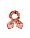 Folksy Fox Tales Peach Square Scarf