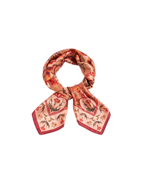 Folksy Fox Tales Peach Square Scarf