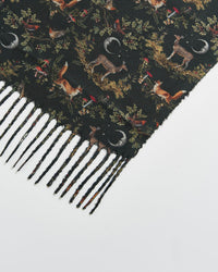 Into the Woods Green Tassel Scarf