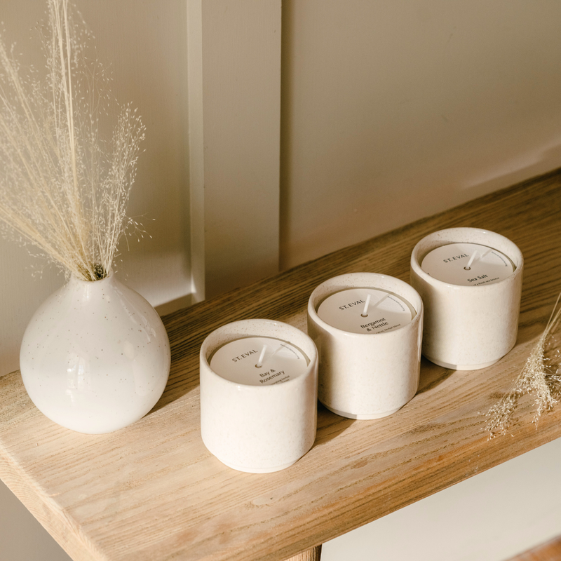 Sand Dune Pot Candle - Bay & Rosemary