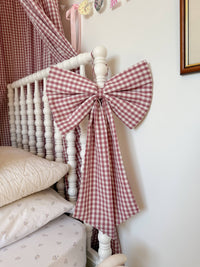 Winter Berry Gingham Oversized Bow