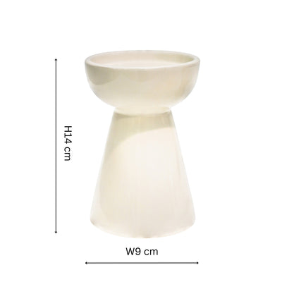 Bowen Pillar Candle Holder ~ in Linen, Fawn or Moss