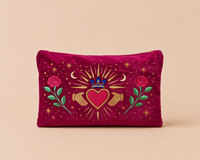 Velvet Cosmetic Pouch - Claddagh - Heart
