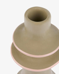 Stoneware Candlestick Holder - Green
