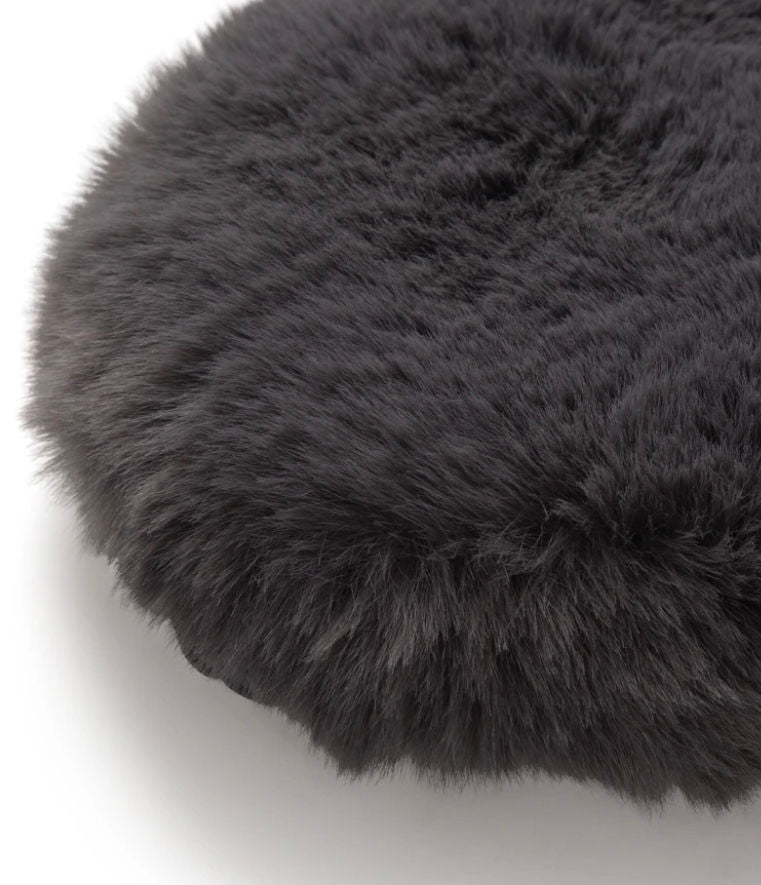Grey Luxury Faux Fur Eye Mask