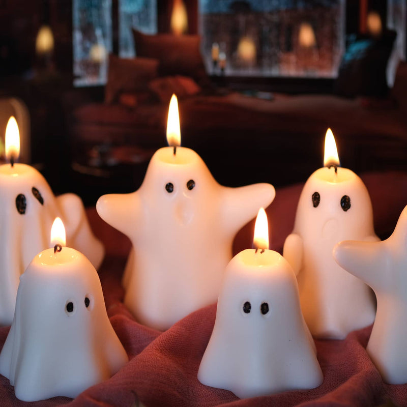 Ghost Candles / Halloween Candles – in Orange or White