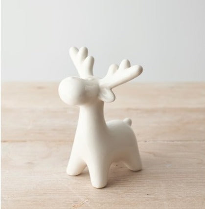 Ceramic White Reindeer