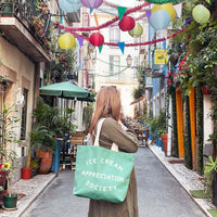 Ice Cream Appreciation Society - Sea Glass Canvas Tote Bag