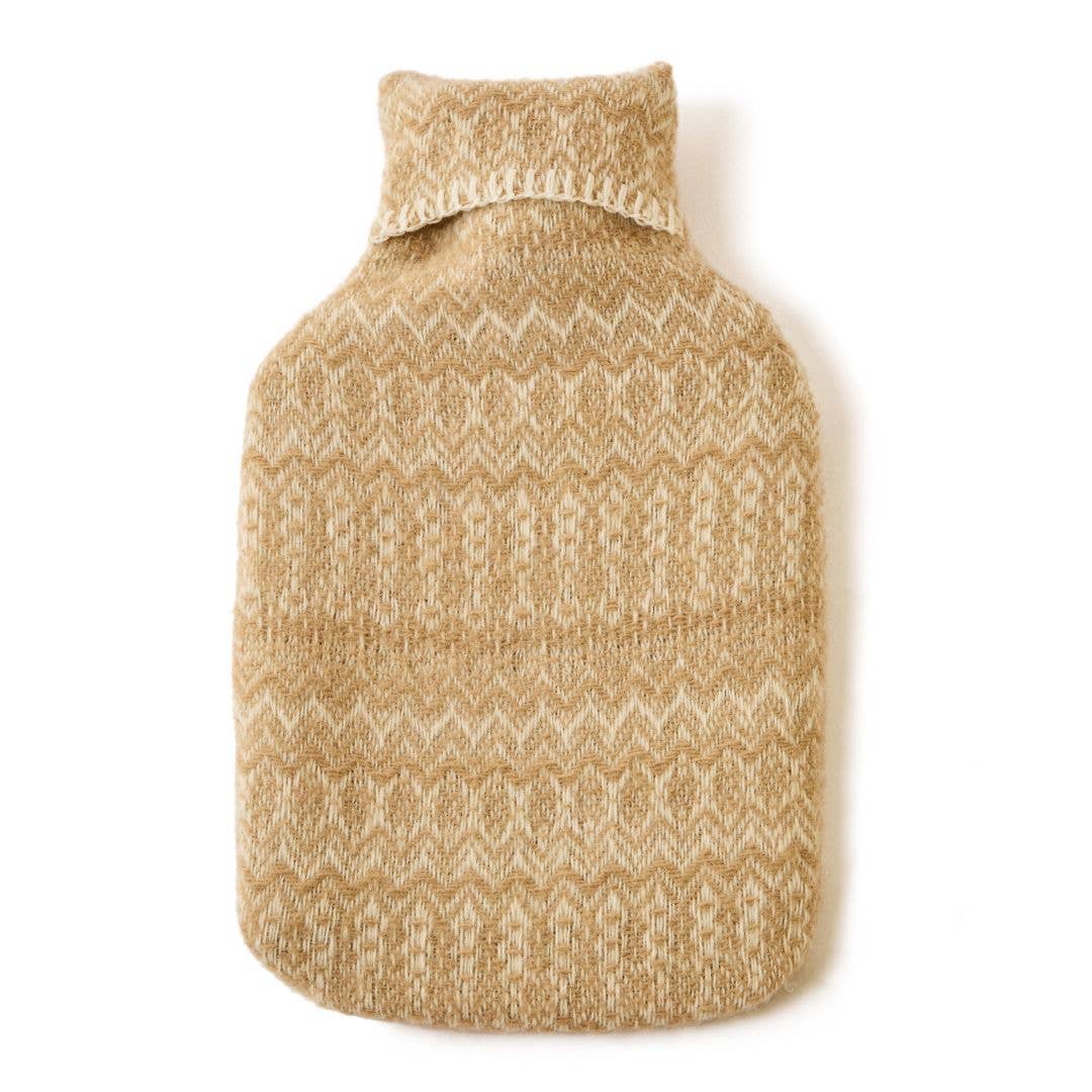Fair Isle Pure New Wool Hot Water Bottle ~ in 3 seasonal accents