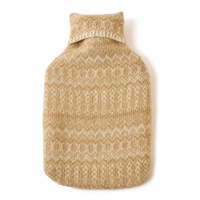 Fair Isle Pure New Wool Hot Water Bottle ~ in 3 seasonal accents