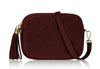 Handmade Italian Real Suede Tassel Camera Bag ~ in 4 Autumnal Colours