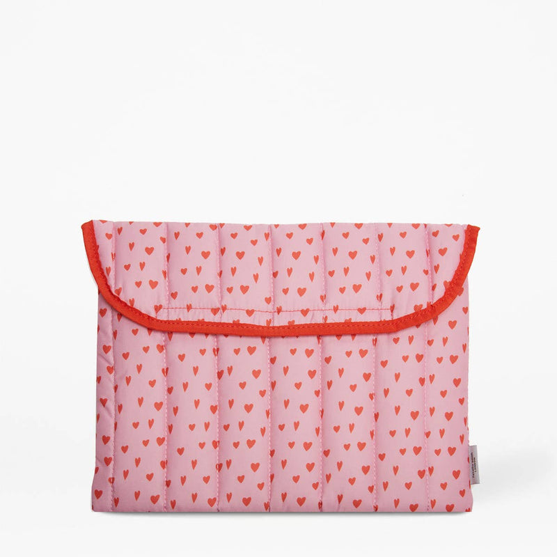 Laptop Snug Cover Pink Hearts Design