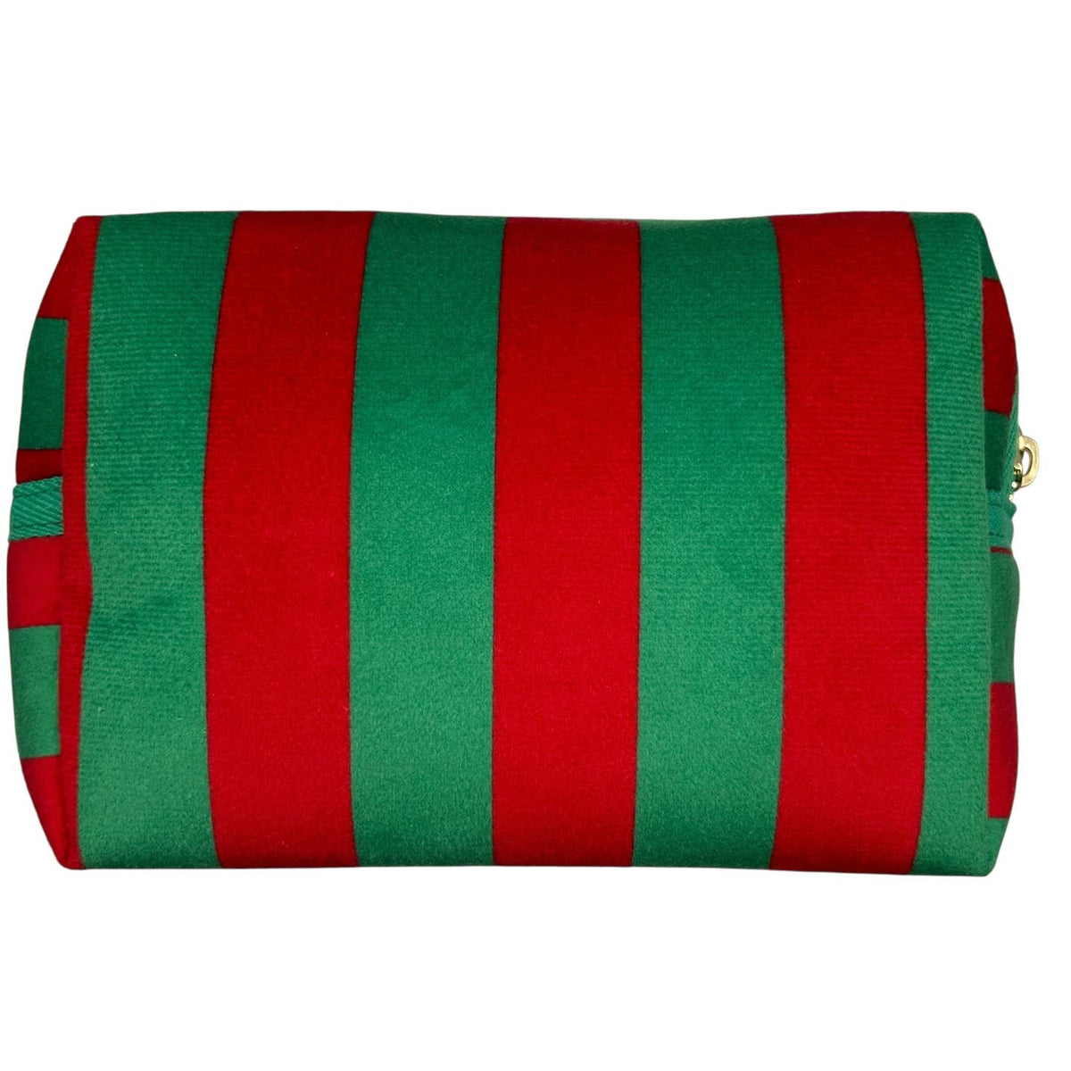 Stripe Velvet makeup bags in 4 colours
