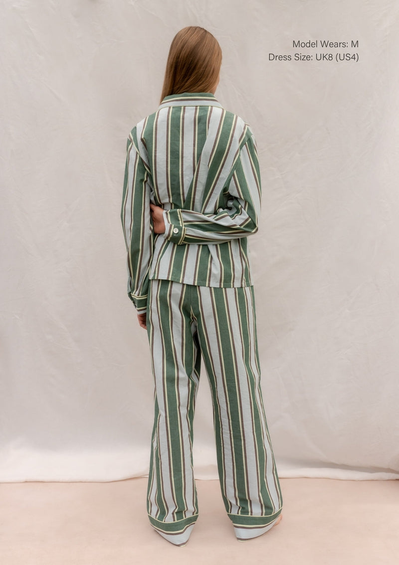 Cotton Pyjamas in Blue Stripes