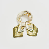 Fable England - Nouveau Floral Yellow Square Scarf
