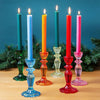 Glass Candle Holder ~ in 4 colours