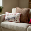 Cotswold Christmas Embroidered Velvet Cushion