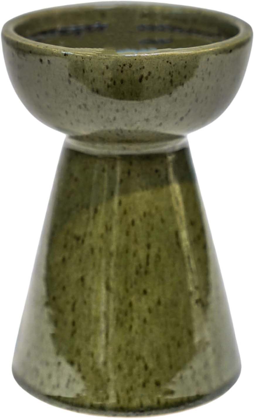 Bowen Pillar Candle Holder ~ in Moss or Fawn