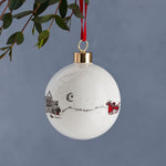 Santa's Sleigh Fine Bone China Bauble