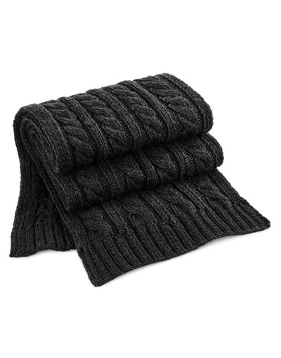 Cable Knit Melange Unisex Scarf