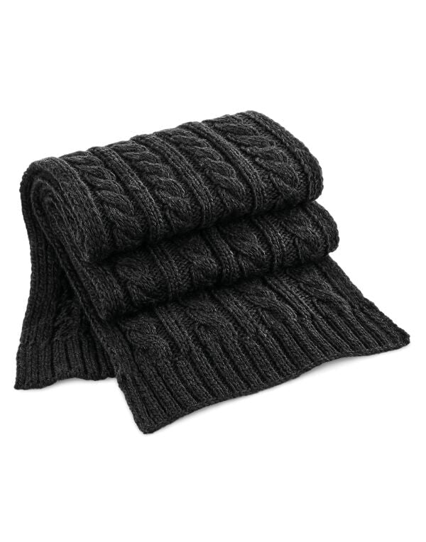 Cable Knit Melange Unisex Scarf