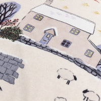 Cotswold Christmas Embroidered Velvet Cushion