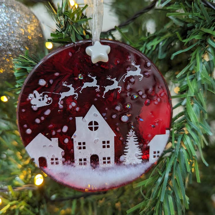 Handmade Glass Christmas Decoration ~ Christmas Eve