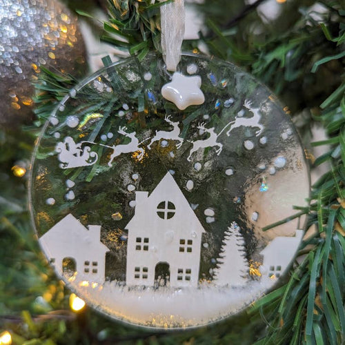 Handmade Glass Christmas Decoration ~ Christmas Eve