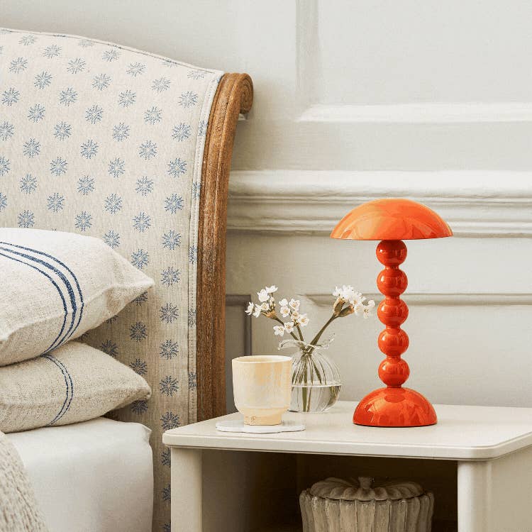 Addison Ross - Orange Lacquer Rechargeable Bobbin LED Lamp