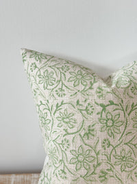 Ivy Sage Green Print Cushion Cover