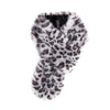 Luxurious Petite Furry Loop Scarf ~ Silver Leopard
