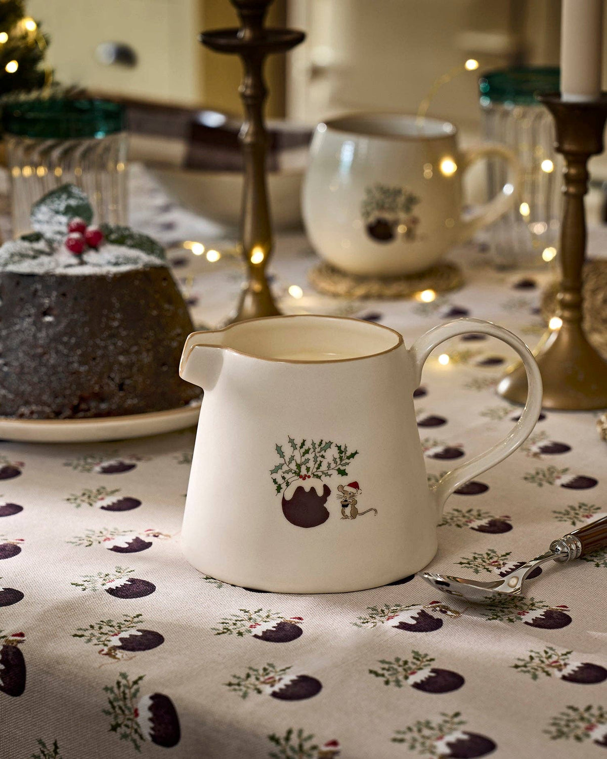 Christmas Puddings Large Stoneware Jug