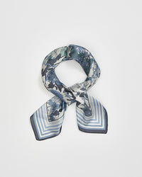 Fable Deco Blooms Blue Square Scarf