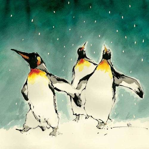 Winter Waddle Christmas Card