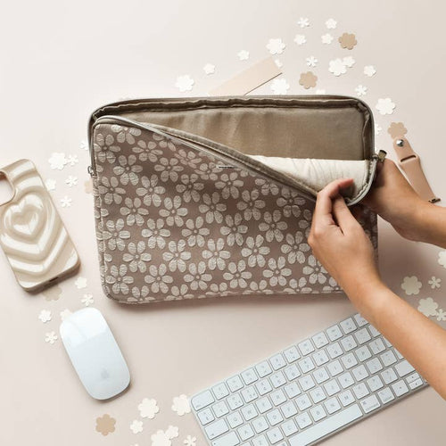 Mocha Flower Laptop/Tablet Case