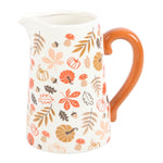 Autumn Leaves and Pumpkin Ceramic Flower Jug