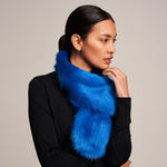 Luxurious Petite Furry Loop Scarf ~ Royal Blue