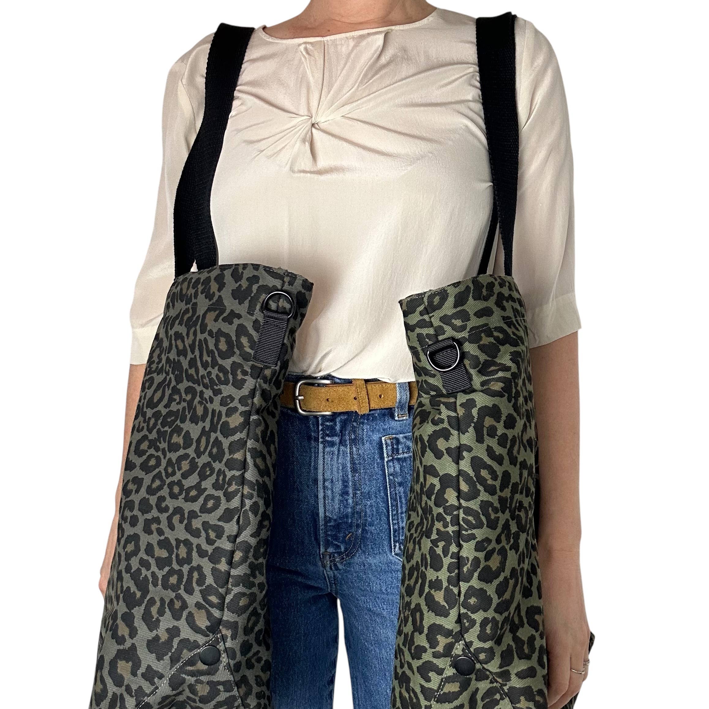 Leopard Print Tote Bag - Grey