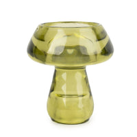 Large Mushroom Tealight Holder in Amber or Green